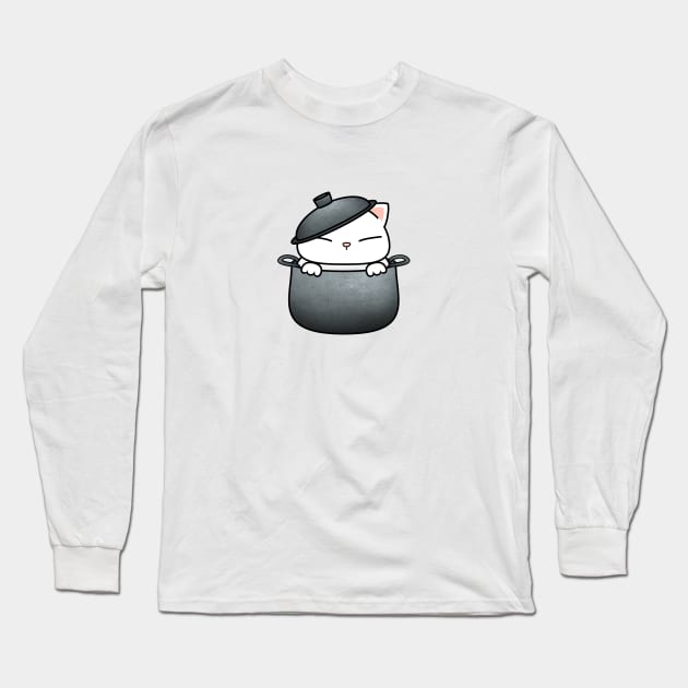 Cat in the Pot Long Sleeve T-Shirt by Takeda_Art